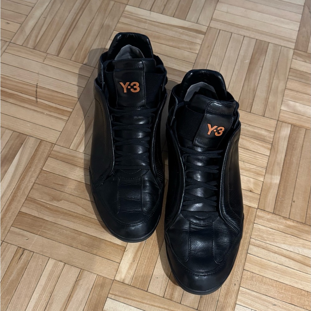 Adidas Y-3 Black and Orange Men's High Sneakers
